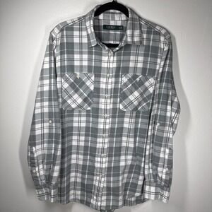 Lauren Ralph Lauren Women XL Plaid Twill Cotton Roll Tab Sleeve Button Up Shirt